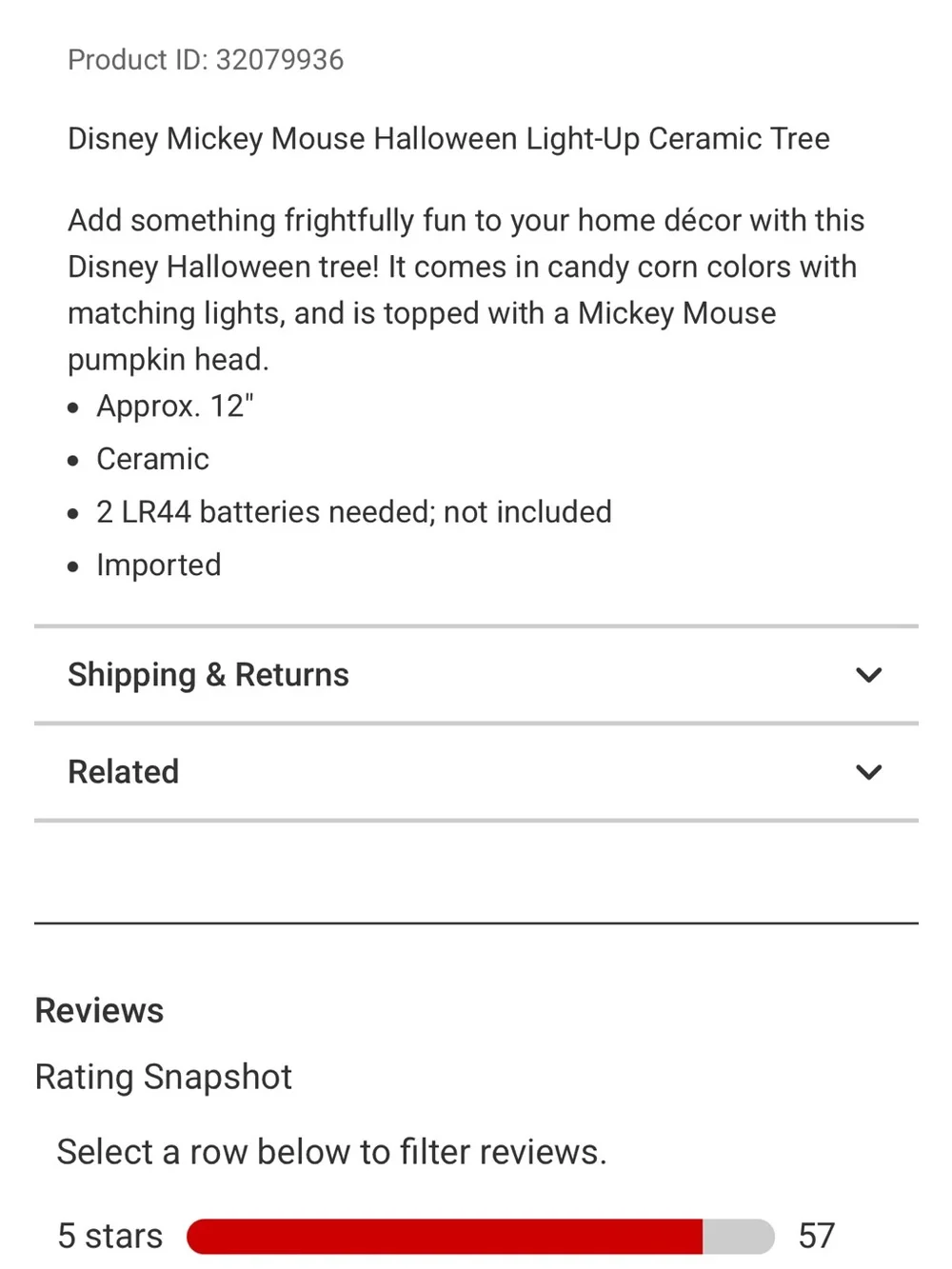Disney Orange, Yellow & White Mickey Tree